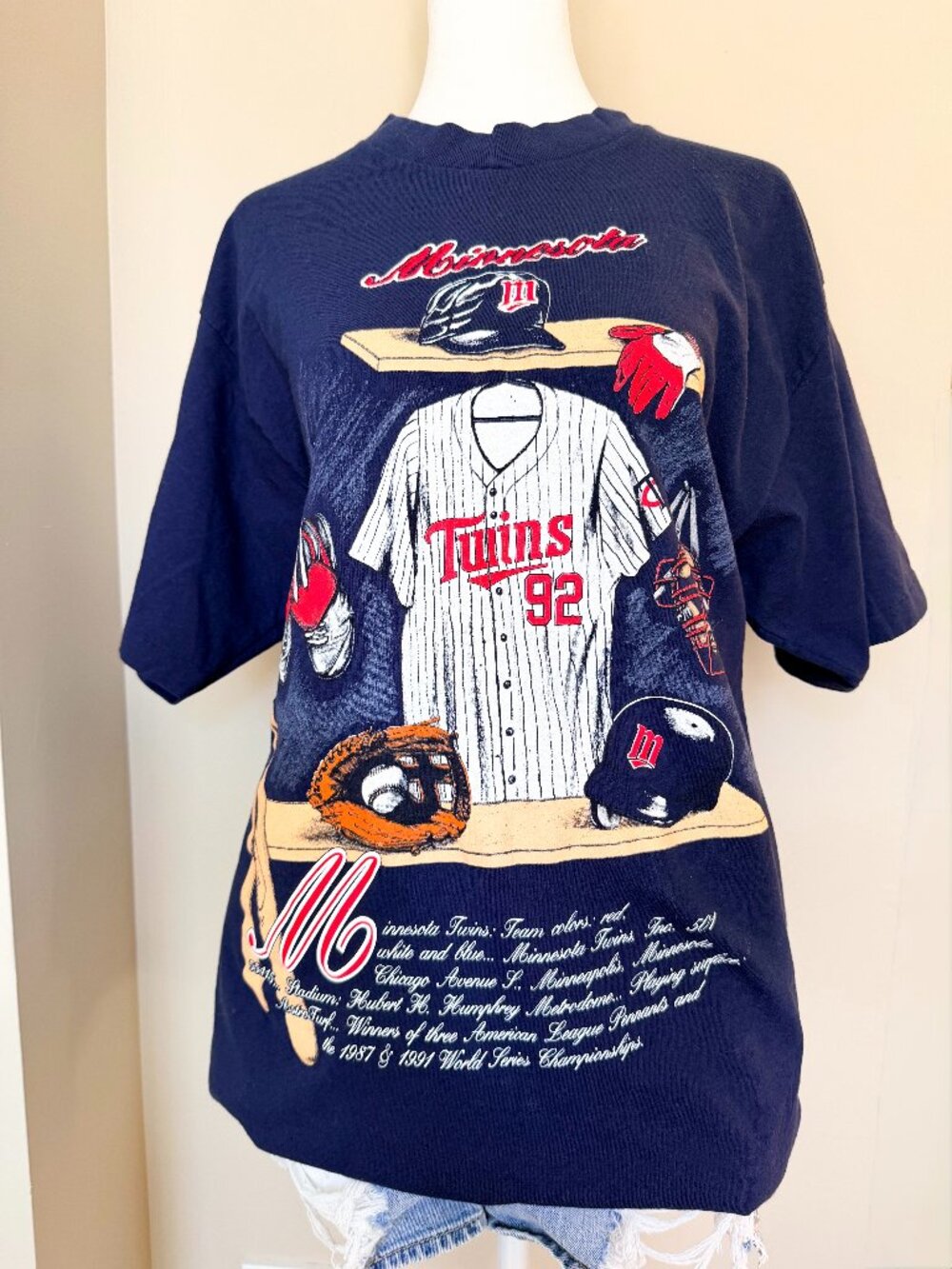 Vintage Minnesota Twins Shirt Size XL 90s MLB Baseball Nutmeg Mills Graphic USA